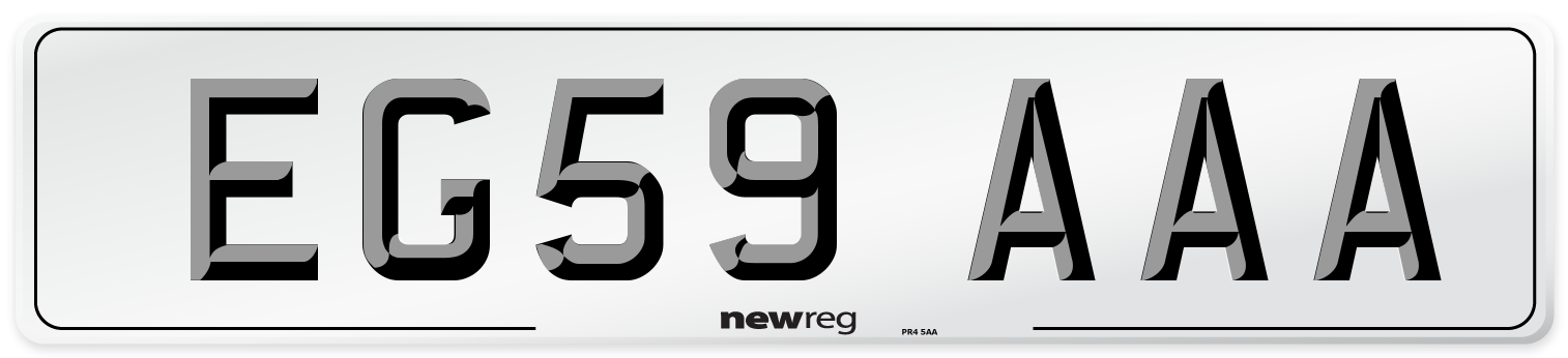 EG59 AAA Number Plate from New Reg